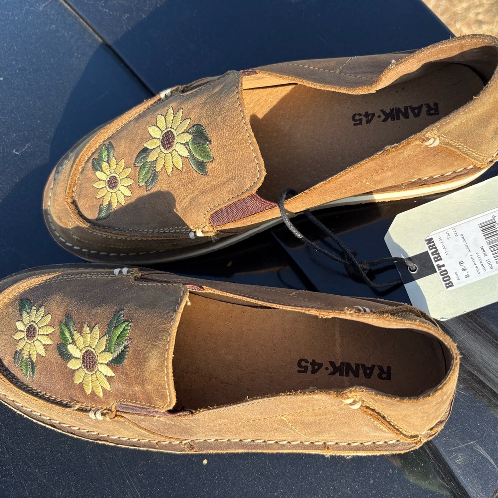Brown Floral Women’s Loafers
